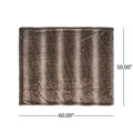 Throw 50'' X 60'' Brown Faux Fur