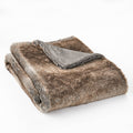 Throw 50'' X 60'' Brown Faux Fur