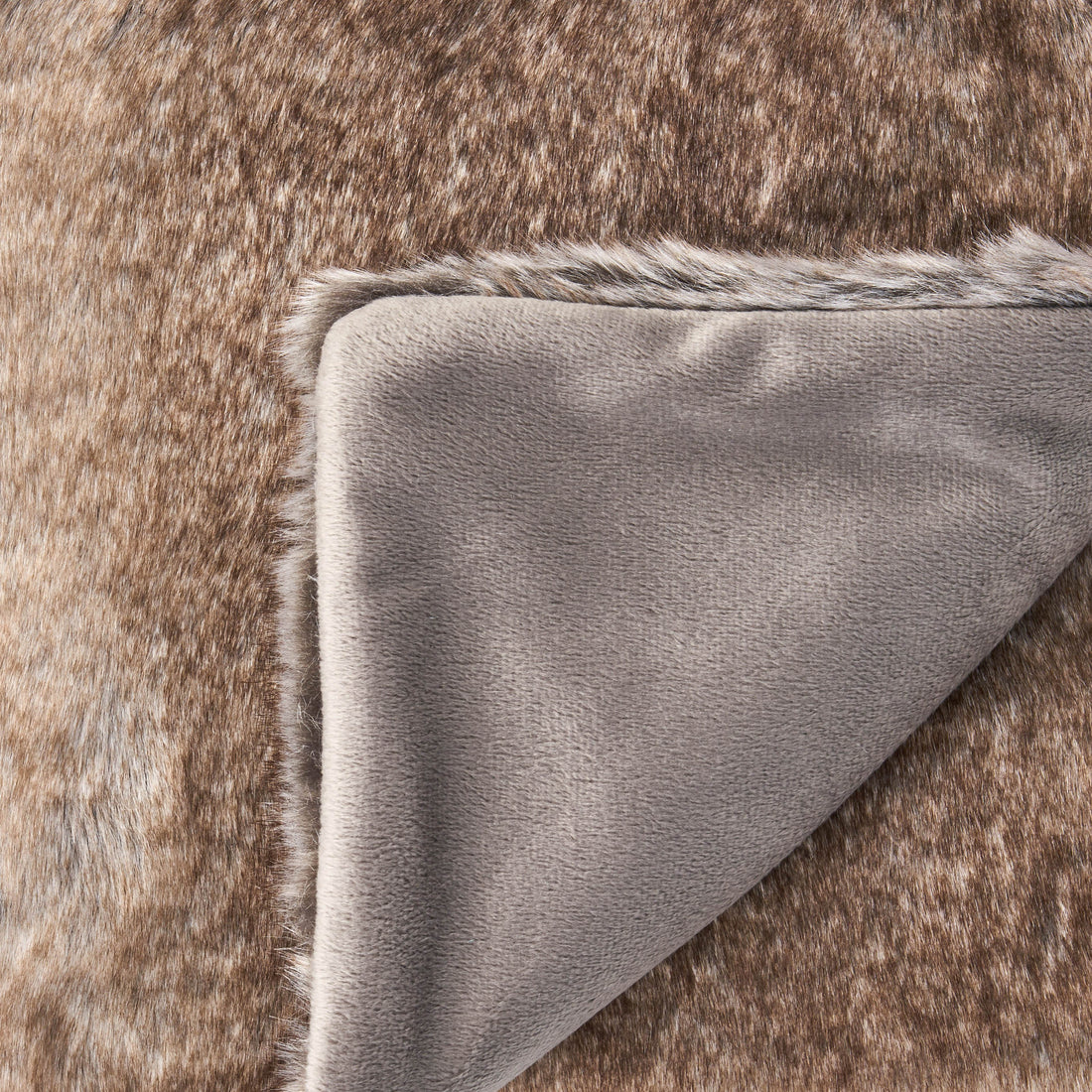 Throw 50'' X 60'' Brown Faux Fur