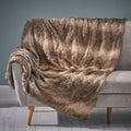 Throw 50'' X 60'' Brown Faux Fur