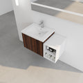 36 Inch Soft Close Doors Bathroom Vanity With Sink, A Small Storage Shelves, 24