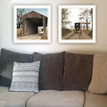 2 Piece Vignette Headin' Home, Miller'S Creek Bridge White Framed Wall Art For Living Room, Bedroom Wall Art Print For Home Decor By Billy Jacobs Multicolor Wood Paper