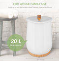 Towel Warmers, Luxury Bucket Towel Warmers, Large Towel Warmers For The Bathroom, Fits Up To 2 Oversized Towels, Bathrobes, Blankets, Pjs And More. White Plastic