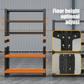 Household Storage Rack, Adjustable Display Rack, Basement Balcony Storage Rack, Carbon Steel Storage Rack, 120Cm * 40Cm * 180Cm, Five Floors Black 5 Black Etagere Primary Living Space Metal Contemporary Adjustable Shelves Carbon Steel