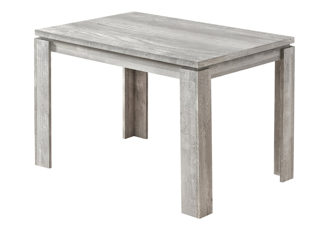 Dining Table, 48" Rectangular, Small, Kitchen, Dining Room, Grey Laminate, Contemporary, Modern Grey Particle Board