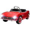 Aosom Licensed Bmw Kid Electric Ride On Car, 12 Battery Powered Electric Car For Kids With 3 Speeds Remote Control, Easy Transport, Suspension System, Lights, Horn, Mp3, Red Red Plastic