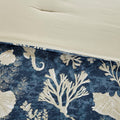 7 Piece Cotton Sateen Comforter Set Blue Queen Queen Blue Polyester