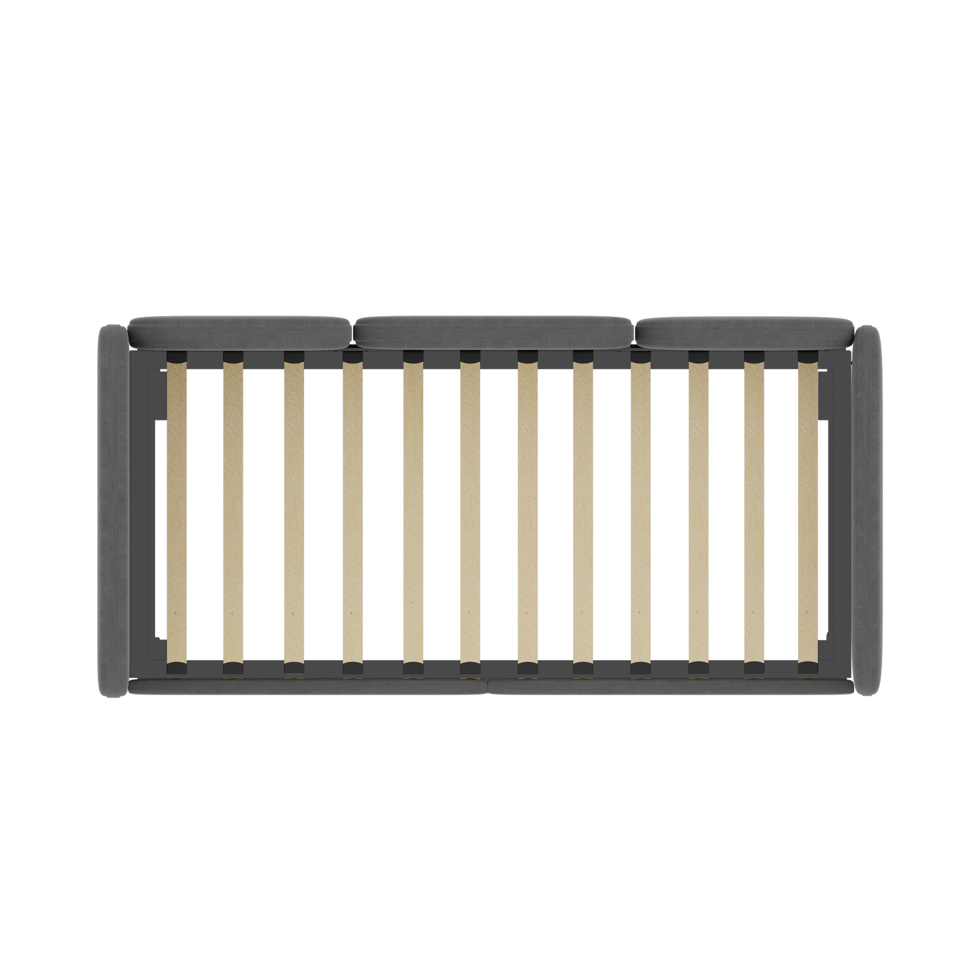 Twin Size Twin Size Bed Frames With An Another Bed Frame, Velvet Upholstered Daybed, Modern Sofa Bed Daybed Frame For Bedroom Living Room, Suitable For Living Room, Kids Room, Bedroom Ddry Gray Dark