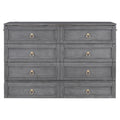 Queen Murphy Bed With Large Drawers,Gray Queen Gray Plywood