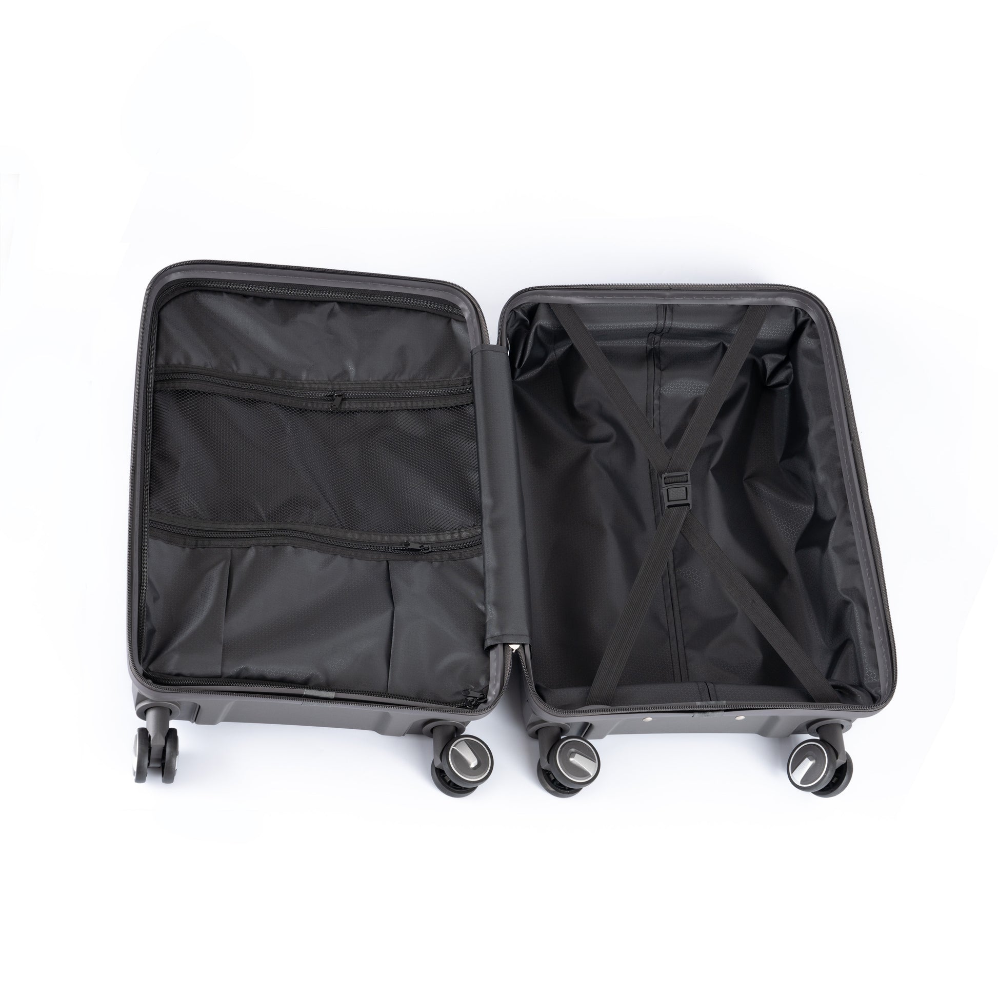 Hardshell Suitcase Spinner Wheels Pp Luggage Sets Lightweight Durable Suitcase With Tsa Lock,3 Piece Set 21 25 29 Dark Gray2305 Dark Gray Abs