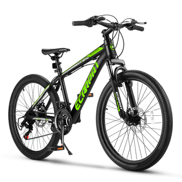 A24299 24 Inch Mountain Bike Bicycle For Adults Aluminium Frame Bike Shimano 21 Speed With Disc Brake Black Aluminium