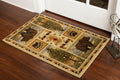 Woodland Gc Rst5301 Multi 5 Ft. 3 In. X 7 Ft. 3 In. Lodge Area Rug Cream Polypropylene