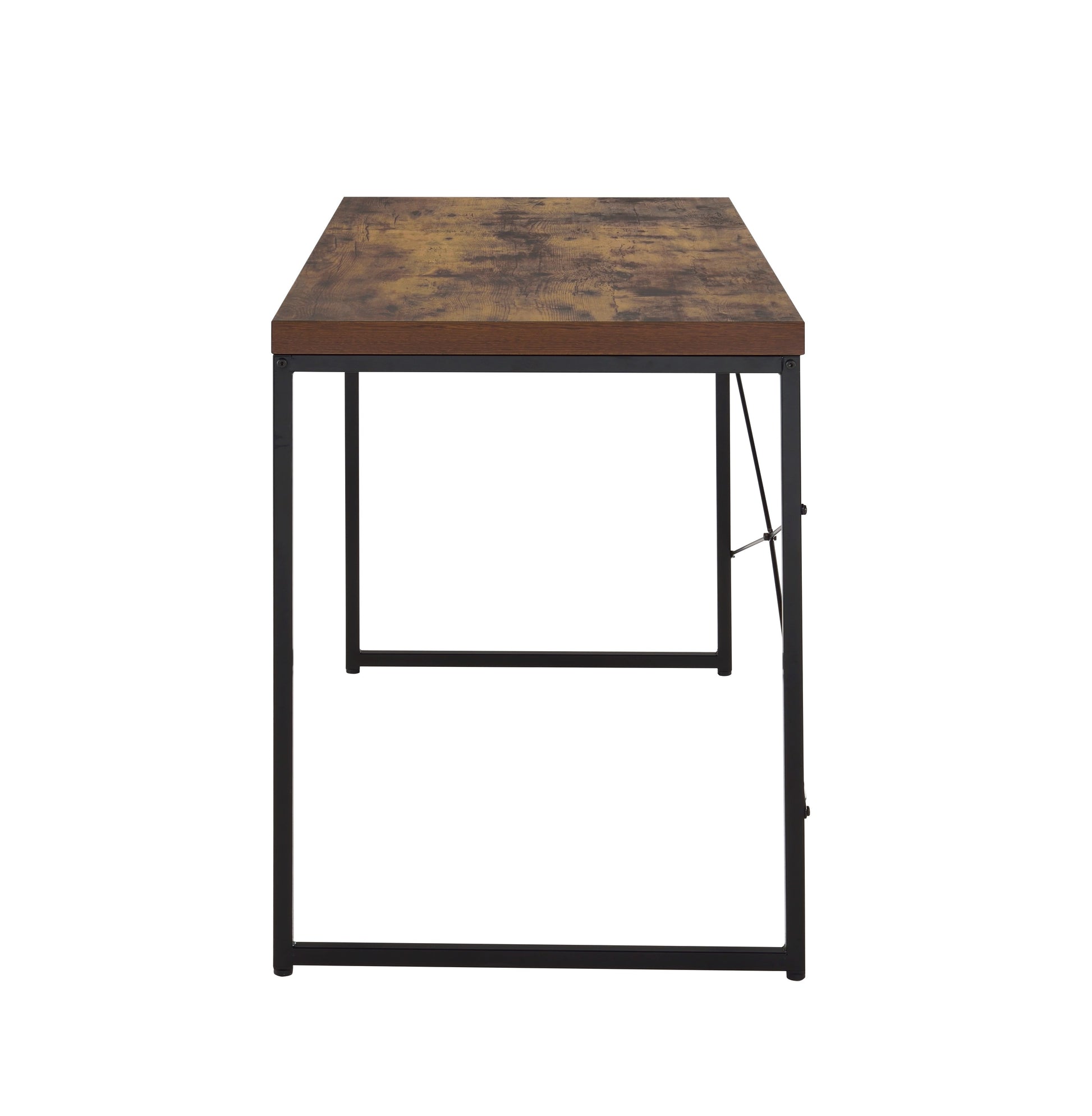 Bob Weathered Oak & Black Finish Writing Desk Oak Synthetic Wood