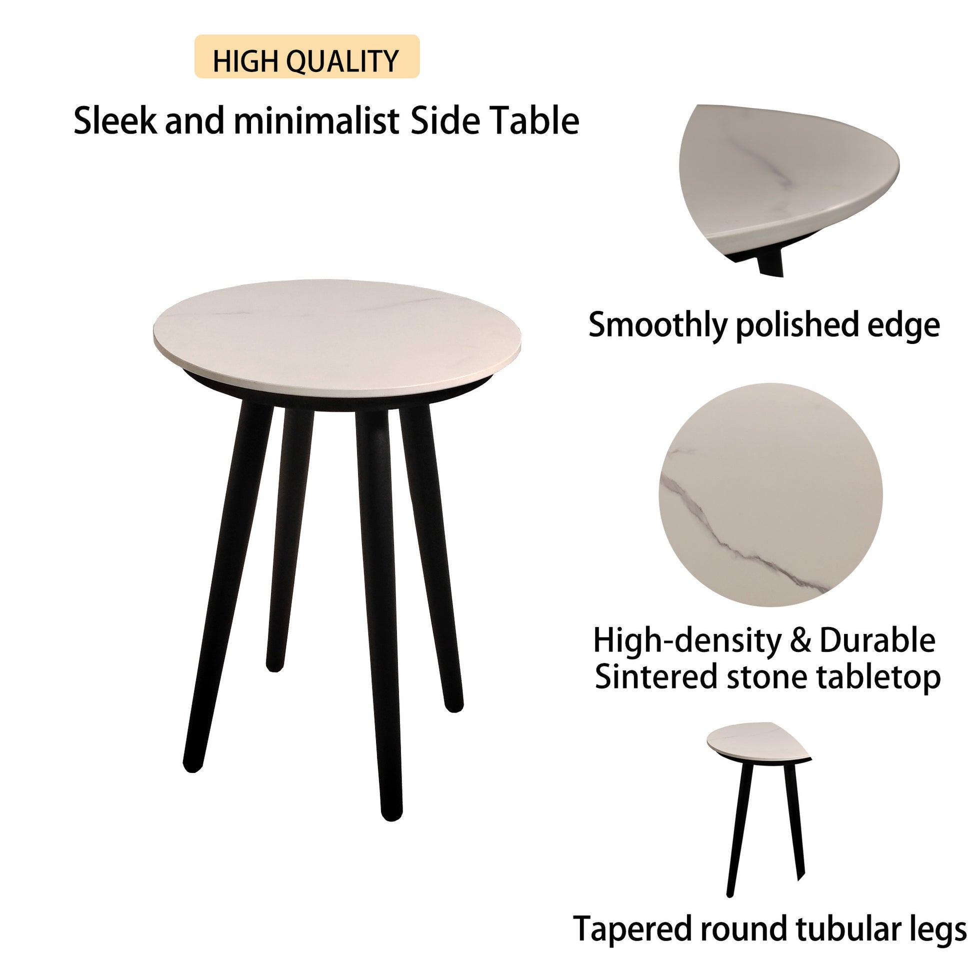 5Pc Outdoor Aluminum Patio Furniture,Modern Chat Sofa Conversation Set,Removable Sunbrella Cast Silver Fabric Cushions And Table With White Carrara Marble Look Sintered Stone Top,Ember Black Yes Deep Seating Ember Black Rust Resistant Frame Fade