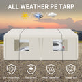 Carport, 10 20 Heavy Duty Portable Carport Garage Tent For Outdoor Storage Shelter White White Metal
