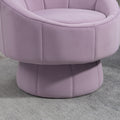 Mid Century Modern Accent Chair With Wood Frame, Upholstered Swivel Chair For Living Room Chairs With Waist Cushion, Reading Armchair For Bedroom Sunroom Purple Bedroom Modern Rubberwood Foam Velvet