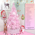 6Ft Christmas Tree Pink Pink Iron Plastic