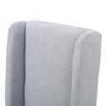 Dining Chair Set Of 2 Light Grey Fabric