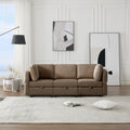 Oversized Modular Sectional Convertible Fabric Sofa Set,Extra Large Sectional Storage Seat Couch For Living Room, 3 Seat Modern Modular Sofa Brown Brown Polyester 3 Seat