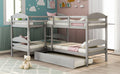 Twin L Shaped Bunk Bed With Trundle Gray Old Sku:Lp000024Aae Gray Solid Wood