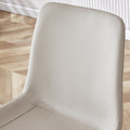 Table And Chair Set, White Imitation Marble Texture Rock Board Table Top, Black Metal Table Legs, Stable And Beautiful. Modern Simple Dining Table, Comfortable Seating. White Gray Metal
