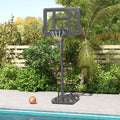 Soozier Portable Basketball Hoop, 7.5 10Ft Height Adjustable Swimming Pool Basketball Goal With 43.25