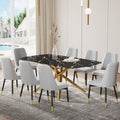 Large Modern Minimalist Rectangular Dining Table With 0.39 