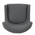 Modern Upholstered Armchair With Solid Leg, Leisure Single Sofa Chair For Living Room Bedroom Reading And Studio Charcoal Fabric