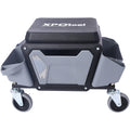 Heavy Duty Mechanic Stool With 330Lbs Load Capability, Garage Stool With Wheels, Rolling Creeper With Soft Rubber Cushion Seating For Auto Repair And Diy Home Car Beauty, Gray Gray Plastic