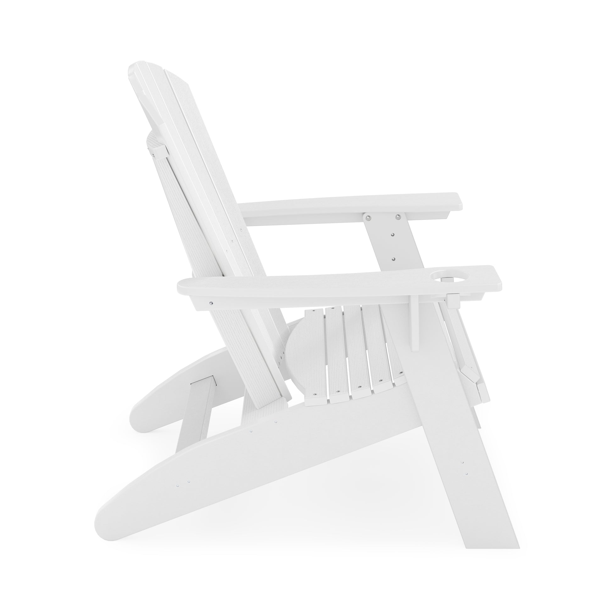 White Adirondack Chair Sturdy Hdpe Poly Lumber For Poolside, Patio, And Garden Relaxation No Adirondack White Weather Resistant Frame Garden & Outdoor American Traditional Hdpe