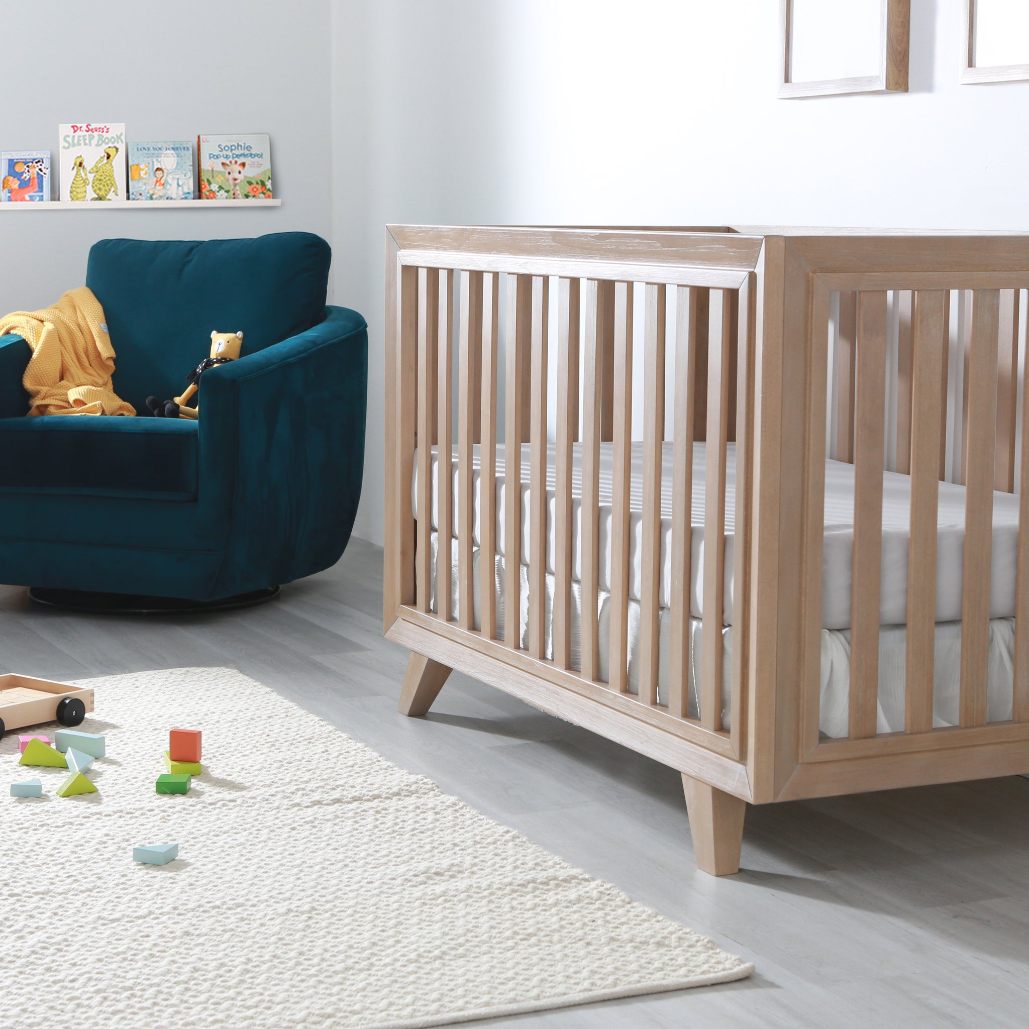 Wooster Crib In Almond Almond Nature Bedroom Contemporary Pine Wood