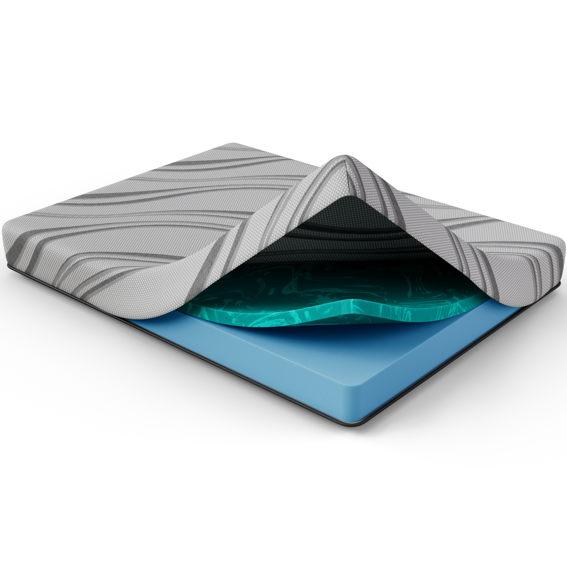 Bib: Nl 8" Pro Gel Foam Firm Eastern King Gray Memory Foam Fabric King
