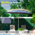 10Ft Patio Umbrella, Outdoor Table Umbrella With Push Button Tilt And Crank, Uv Protection Waterproof Market Sun Umbrella With 8 Sturdy Ribs For Garden, Deck, Backyard, Pool Navy Blue Navy Blue Round Uv Resistant Umbrellas Aluminium