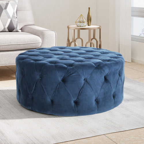 Ottoman Blue Velvet