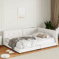 Upholstered Queen Size Platform Bed With Usb Ports, Beige Queen Box Spring Not Required Beige Linen