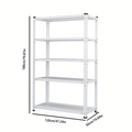 Household Storage Rack, Adjustable Display Rack, Basement Balcony Storage Rack, Carbon Steel Storage Rack, 120Cm * 50Cm * 180Cm, Five Floors White 5 White Etagere Primary Living Space Metal Contemporary Adjustable Shelves Metal