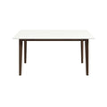 Carlos Solid Wood Dining Table White Solid Wood