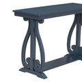 48 Inch Rustic Vintage Console Tablefarmhouse Style Entryway Table With Open Shelf And Sturdy Construction For Entryway And Living Room Navy Navy Distressed Finish Primary Living Space Antique,Rustic,Vintage Open Storage Console Tables Brushed