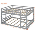 Full Over Full Bunk Bed With Ladder, Gray Old Sku:Wf286327Aae Gray Solid Wood