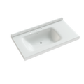 Sinks Rectangular 36 Inch Bathroom Sinks, Modern Rectangular Countertop Bathroom Sinks, Porcelain Ceramic Bathroom Sinks.White, 36''W X 20''D Sink Only. White Ceramic