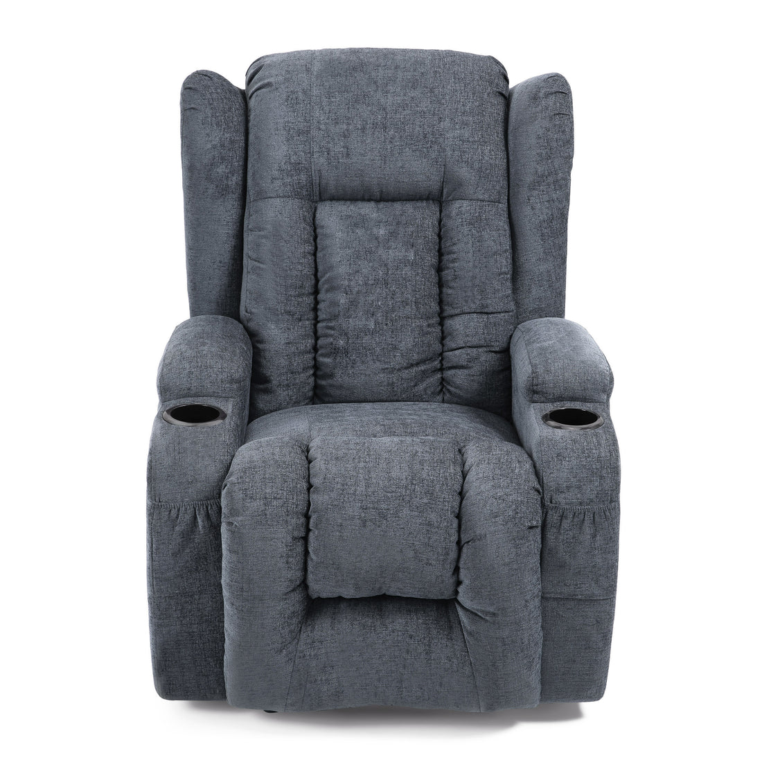 Massage Recliner Charcoal Fabric