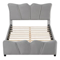 Full Size Upholstered Platform Bed Velvet Upholstered Bed, Gray Full Gray Velvet