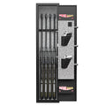 3 4 Safe For Rifles And Pistols,Quick Access Password Safe,High Security Metal Rifle Safe Locker With Removable Shelf And 2 Adjustable Slots Black Steel