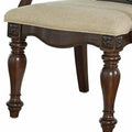 Royale 9 Piece Dining Set Dining Table, 6 Side Chairs, 2 Arm Chairs Brown Brown Fabric