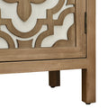 Hand Carved 2 Doors Accent Cabinet Traditional Craftsman And Functionality Combined Antique Brown Solid Wood Mdf