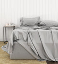 Bamboo Cotton Sheets Soft And Smooth With Viscose From Bamboo Light Grey Cal King Light Gray Cotton