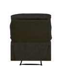 Black Recliner With Pillow Top Arm Black Manual Handle Metal Primary Living Space Tight Back Handle Pillow Top Arms Fabric Metal