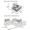Oversized 4 Module Square Sofa Comfortable And Movable Modular Design For Ultimate Flexibility Beige Color Chenille Sofa 4Pieces Beige Chenille 4 Seat