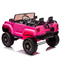 24V Two Seater Kids Ride On Car W Parents Remote Control, Licensed Toyota Lc250,220W Motors,With Shovel,Three Point Seat Belt,Slow Start,Speed Adjustment,Bluetooth,Music For Kids Aged 3 . Pink Polypropylene