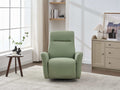 Swivel Glider Recliner Chair, 270 Power Recliner Rocking Chair Nursury Chair For Living Room Bedroom Apartment Green Faux Leather